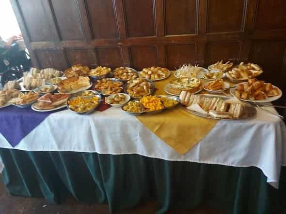 Delectable buffet feast prepared in-house for a home celebration